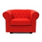 Poltrona  Chesterfield colore rosso