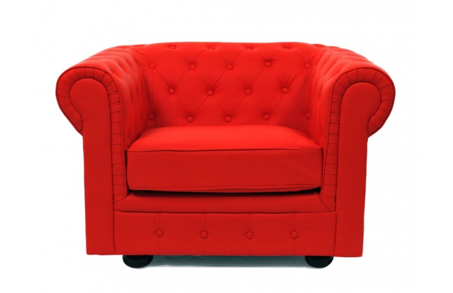 Poltrona  Chesterfield colore rosso