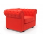 Poltrona  Chesterfield colore rosso