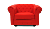 Poltrona  Chesterfield colore rosso