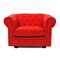 Poltrona  Chesterfield colore rosso
