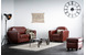 Poltrona club marrone chiaro - crosta di pelle image 2