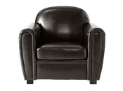 Poltrona club marrone - pelle di bufalo