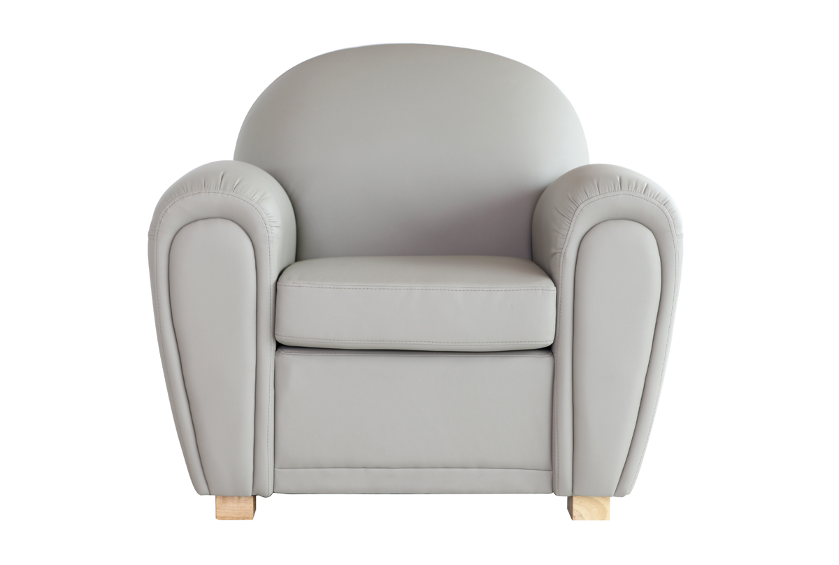 Poltrona  Club pelle marrone talpa NEW CLUB