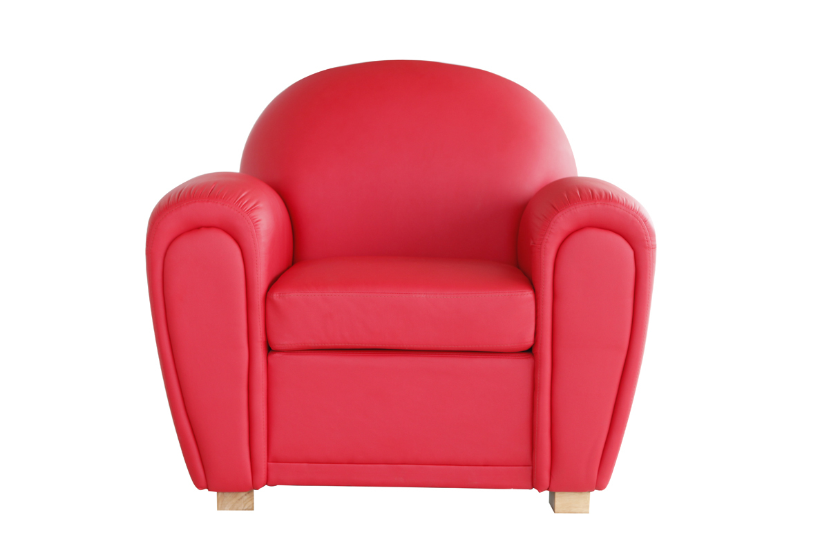 Poltrona Club pelle rossa NEW CLUB