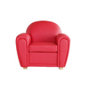 Poltrona Club pelle rossa NEW CLUB
