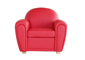 Poltrona Club pelle rossa NEW CLUB