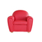 Poltrona Club pelle rossa NEW CLUB