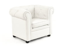 Poltrona da bambino BABY CHESTERFIELD bianca