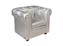 Poltrona da bambino BABY CHESTERFIELD colore argento 