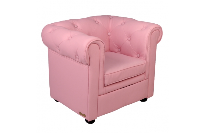 Poltrona da bambino BABY CHESTERFIELD - rosa chiaro