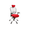 Poltrona da ufficio ergonomica bianca e rossa UP TO YOU