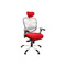 Poltrona da ufficio ergonomica bianca e rossa UP TO YOU