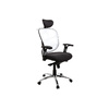 Poltrona da ufficio ergonomica grigio antracite e bianco opzione appendi abiti UP TO YOU