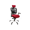 Poltrona da ufficio ergonomica nera e rossa, opzione appendi abiti  UP TO YOU