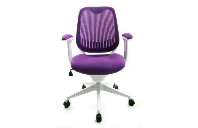 Poltrona da ufficio Tessuto maglia viola Leni V2