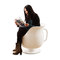 Poltrona design bianca CUP