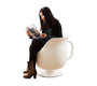 Poltrona design bianca CUP