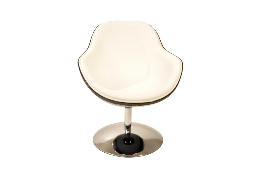 Poltrona design bianca e nera Solly