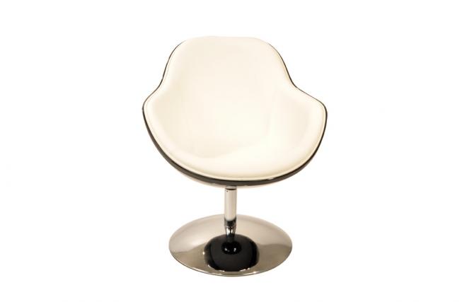 Poltrona design bianca e nera Solly