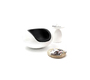 Poltrona design bianca e nera STONE
