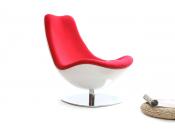 Poltrona design bianca e rossa TALY