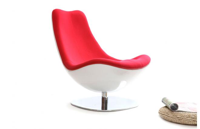 Poltrona design bianca e rossa TALY
