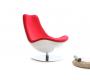 Poltrona design bianca e rossa TALY