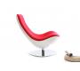 Poltrona design bianca e rossa TALY