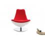 Poltrona design bianca e rossa TALY