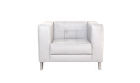 Poltrona design bianca LINCOLN