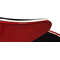 Poltrona design FLAME rosso, nero e bianco 
