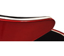 Poltrona design FLAME rosso, nero e bianco 