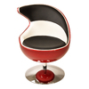 Poltrona design FLAME rosso, nero e bianco 