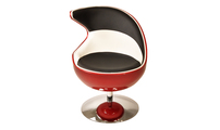 Poltrona design FLAME rosso, nero e bianco 