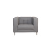 Poltrona design grigia LINCOLN