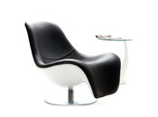Poltrona design nera girevole KILYE