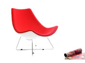 Poltrona design rossa e bianca HELIO 