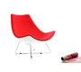 Poltrona design rossa e bianca HELIO 