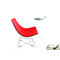 Poltrona design rossa e bianca HELIO 