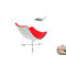 Poltrona design rossa e bianca HELIO 