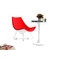Poltrona design rossa e bianca HELIO 