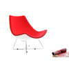 Poltrona design rossa e bianca HELIO 
