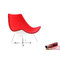 Poltrona design rossa e bianca HELIO 