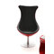 Poltrona design rossa e nera RAYNI