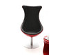 Poltrona design rossa e nera RAYNI