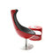 Poltrona design rossa e nera RAYNI