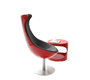 Poltrona design rossa e nera RAYNI