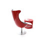 Poltrona design rossa e nera RAYNI