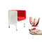 Poltrona design rossa et bianca MIKY